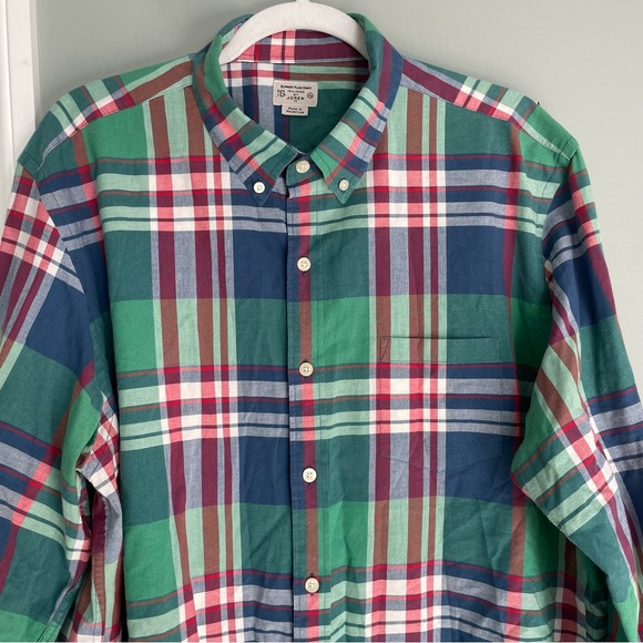J. Crew "Summer Plaid" 100% Cotton Multicolor Button Down Shirt XL - Picture 7 of 17